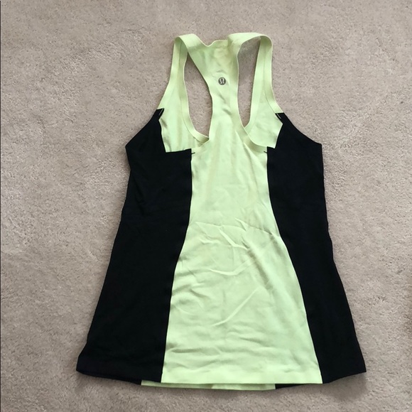 lululemon athletica Tops - Lululemon Lime Green & Black Tank lululemon athletica Tops - Lululemon Lime Green & Black Tank